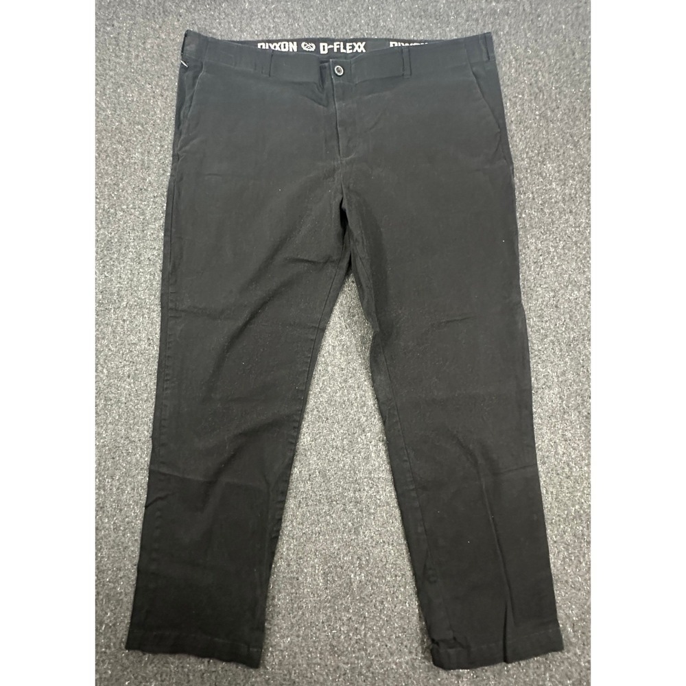 Dixxon Chino Pants Mens 48x34 Black D-Flexx Stretch Straight Leg Workwear